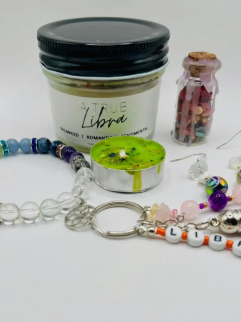 LIBRA GIFT SET Zodiac Healing Crystals Gift Set (6 pc) - FREE abundance candle